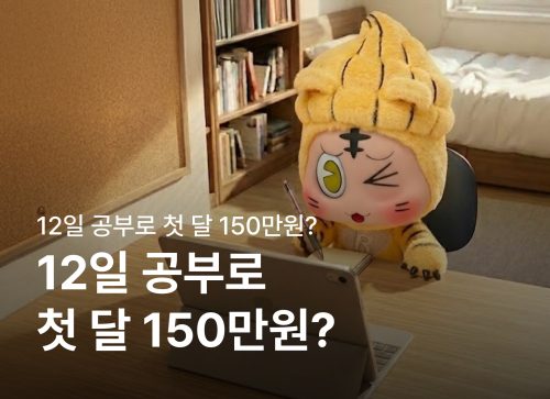 12일 공부로 첫 달 150만 원? 지금 바로 시작하세요