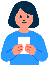 핸드폰 들고 있는 여자 이미지